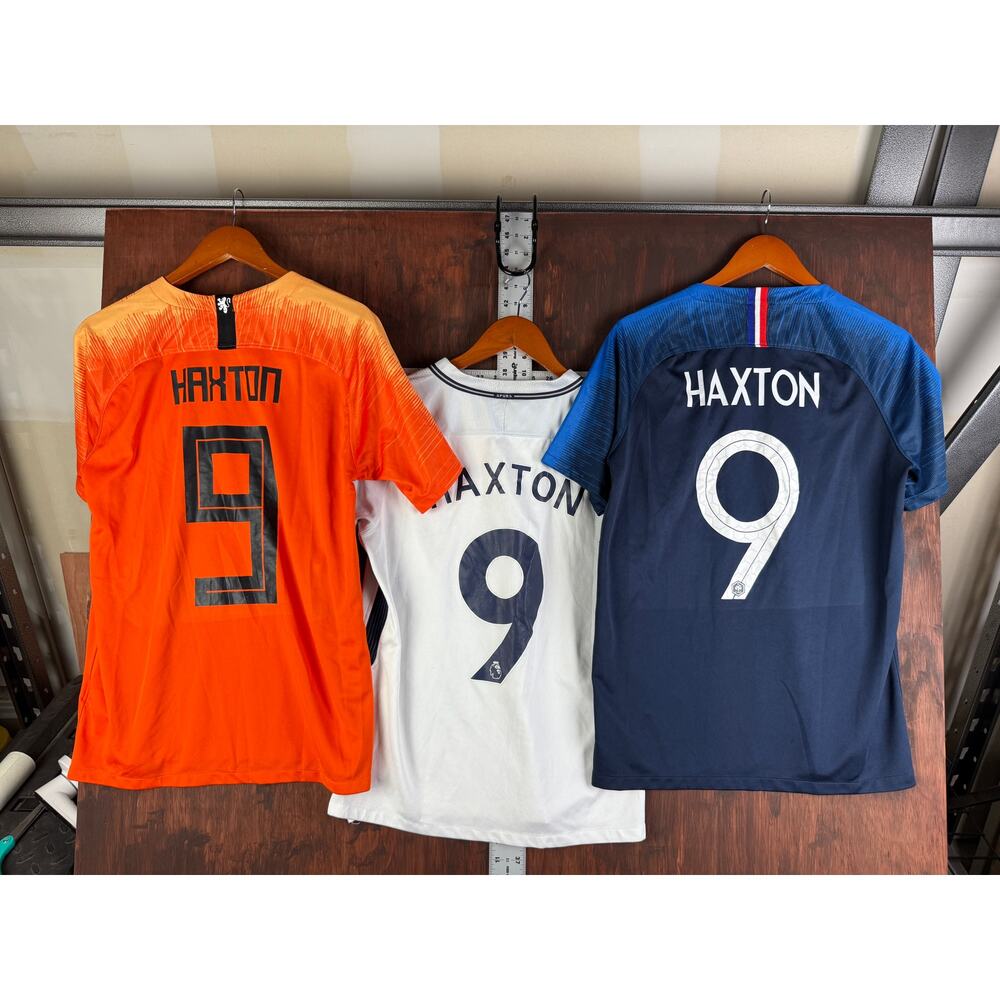 Nike Adidas FIFA Soccer Jersey Lot Chelsea AIA France #9 Haxton Men Small/Medium - Picture 3 of 16